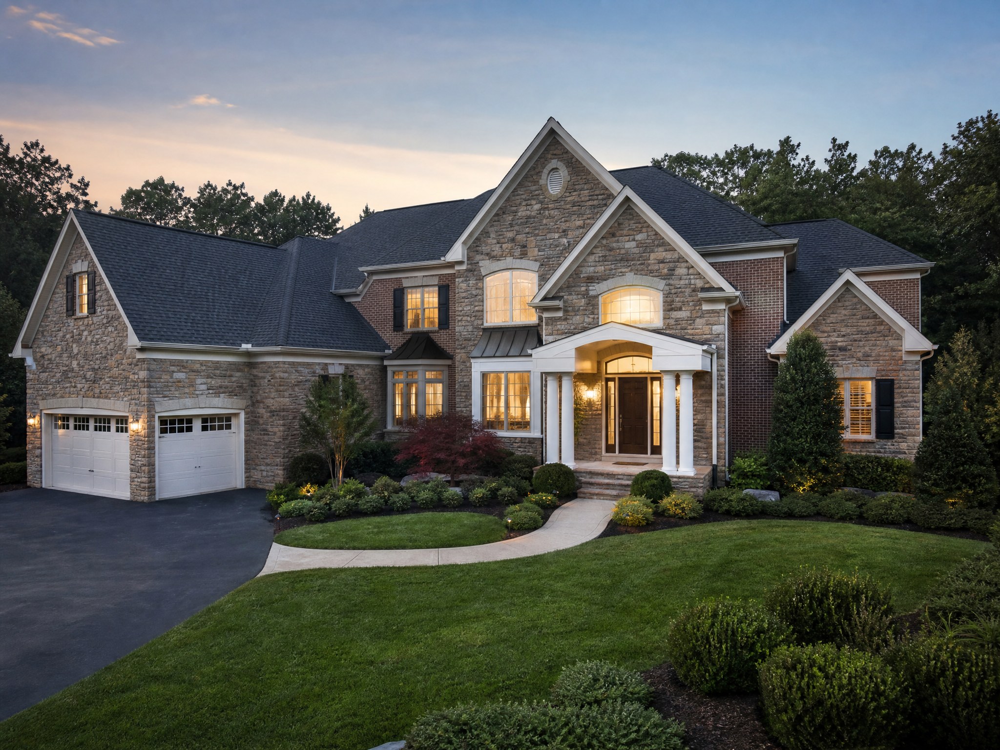 Upscale Stone & Brick Estate — before decorating